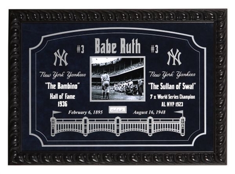 Babe Ruth Signed Cut In Framed Display (PSA/DNA Mint 9)